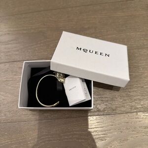 Alexander McQueen Gold Skull Cuff Bracelet